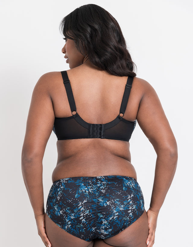 Flirtelle Swirl Brief Black/Blue Print