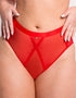 Scantilly Sheer Chic High Waist Brief Flame Red