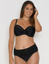 Curvy Kate Sheer Class Deep Fold Over Bikini Brief Black