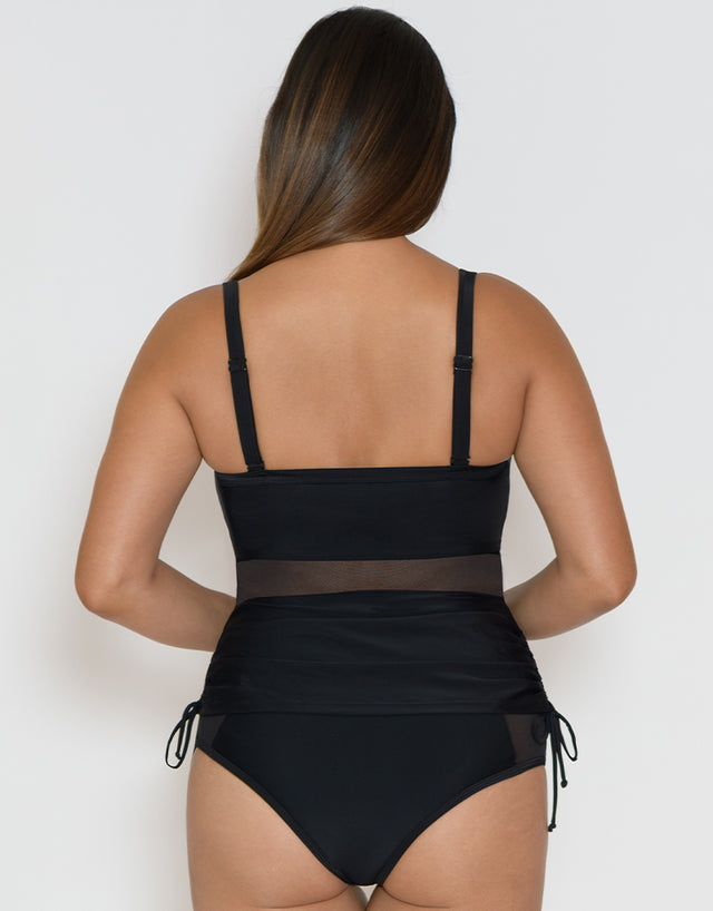 Curvy Kate Sheer Class Balcony Tankini Top Black
