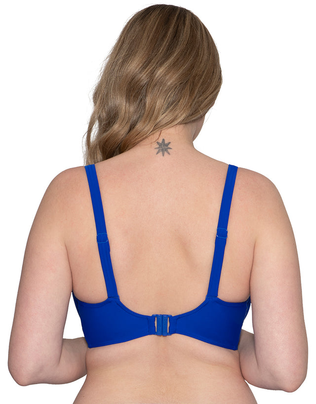 Curvy Kate Sheer Class Padded Balcony Bikini Top Cobalt