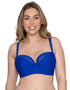 Curvy Kate Sheer Class Padded Balcony Bikini Top Cobalt