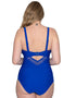 Curvy Kate Sheer Class Plunge Swimsuit Cobalt