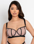 Scantilly Sheer Chic Balcony Bra Black/Mink