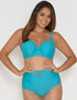 Curvy Kate Sheer Class Padded Balcony Bikini Top Turquoise