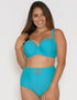 Curvy Kate Sheer Class Padded Balcony Bikini Top Turquoise