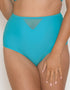 Curvy Kate Sheer Class High Waist Bikini Brief Turquoise