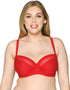 Curvy Kate Sheer Class Padded Balcony Bikini Top Red
