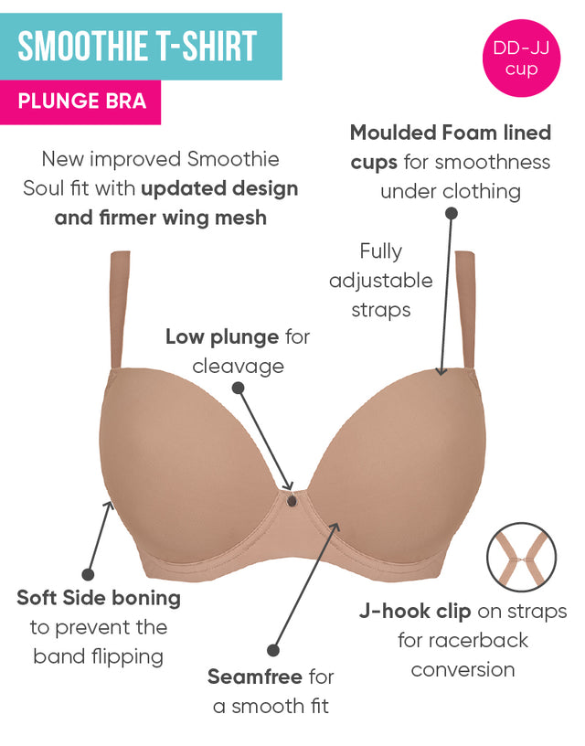 Curvy Kate Smoothie T-Shirt Plunge Latte