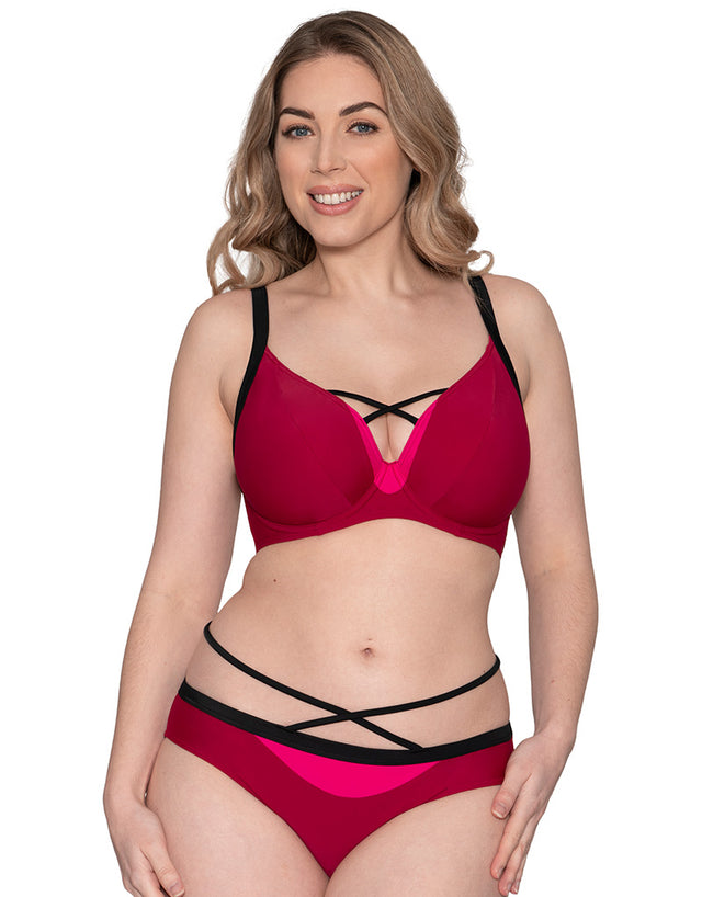 Curvy Kate Subtropic Mini Bikini Brief Cherry Red/Pink