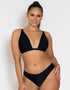 Curvy Kate Swim and Tonic Reversible Triangle Bikini Top Black/ Snake