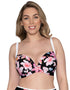 Curvy Kate Tropicana Moulded Plunge Bikini Top Black Print