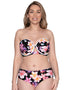 Curvy Kate Tropicana Bandeau Bikini Top Black Print