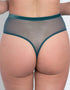 We Are We Wear Lizzy Lace & Mesh High Waist Thong Teal